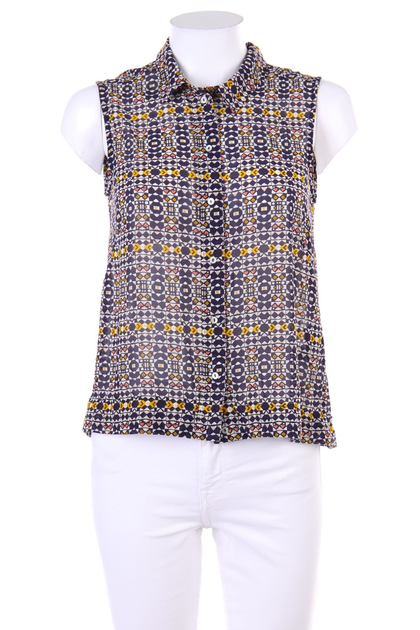 H&M - Blusentop mit geometrischem Muster - D 34