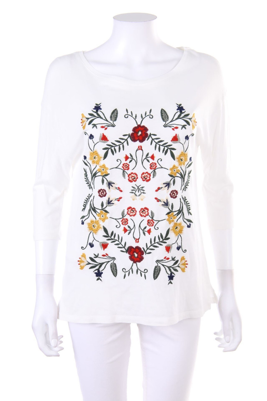 Stradivarius - Shirt with Embroideries - S