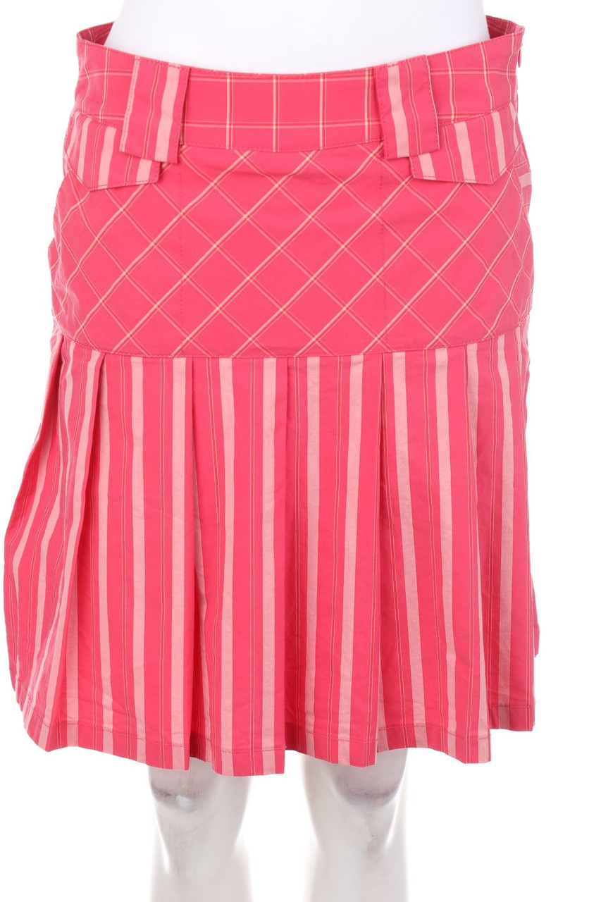 Animo - Pleated Mini-Skirt with Stripes - D 42