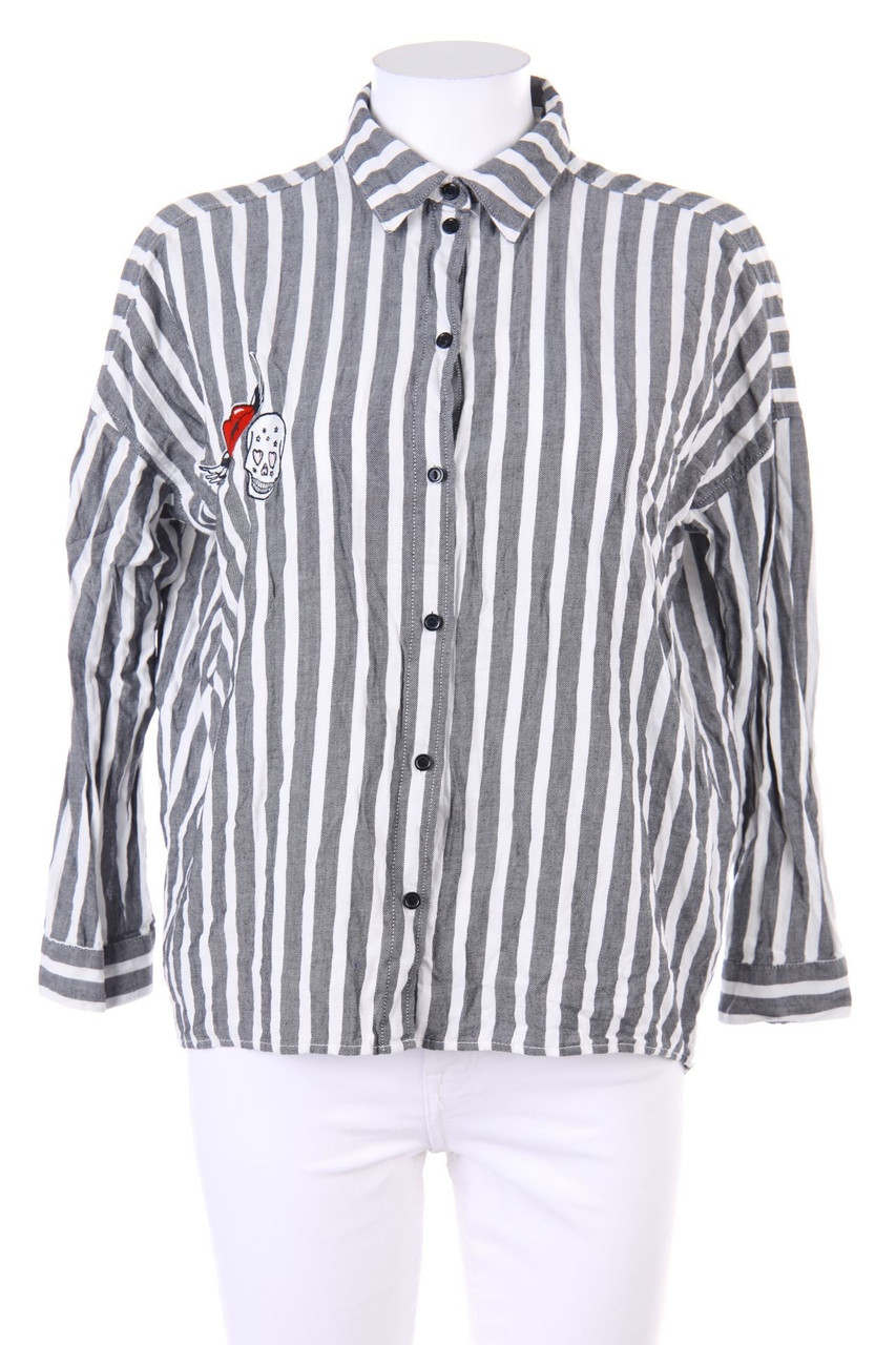 No Label - Shirt Blouse with Embroideries - D 32