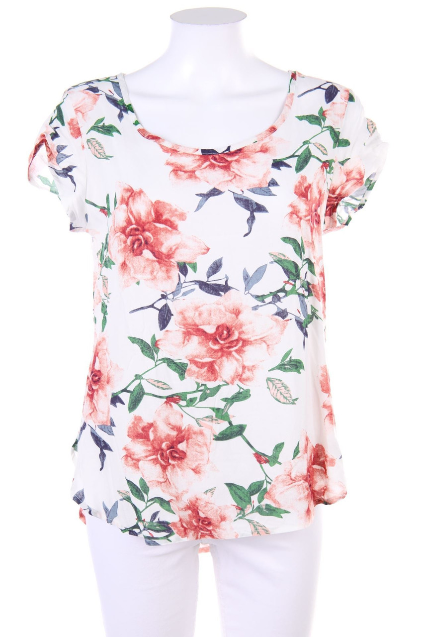 Hailys - Kurzarm-Bluse mit Reißverschluss - L