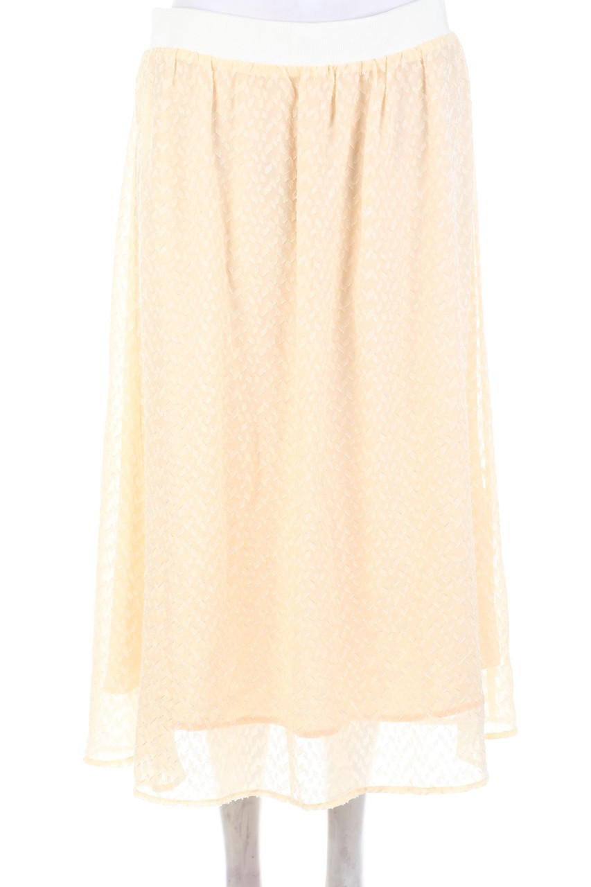 BRUUNS BAZAAR - Chiffon-Midi Skirt with Elastic Band - D 40