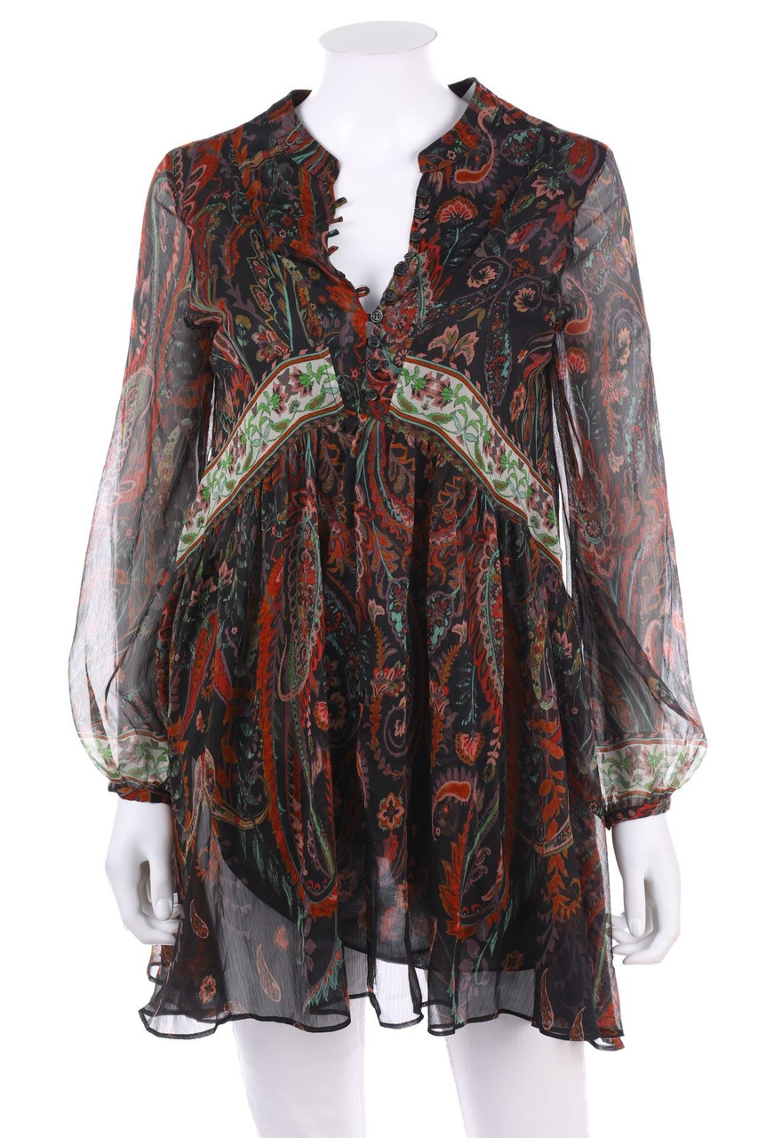 ZARA - Boho-Bluse mit Paisley-Print - XS