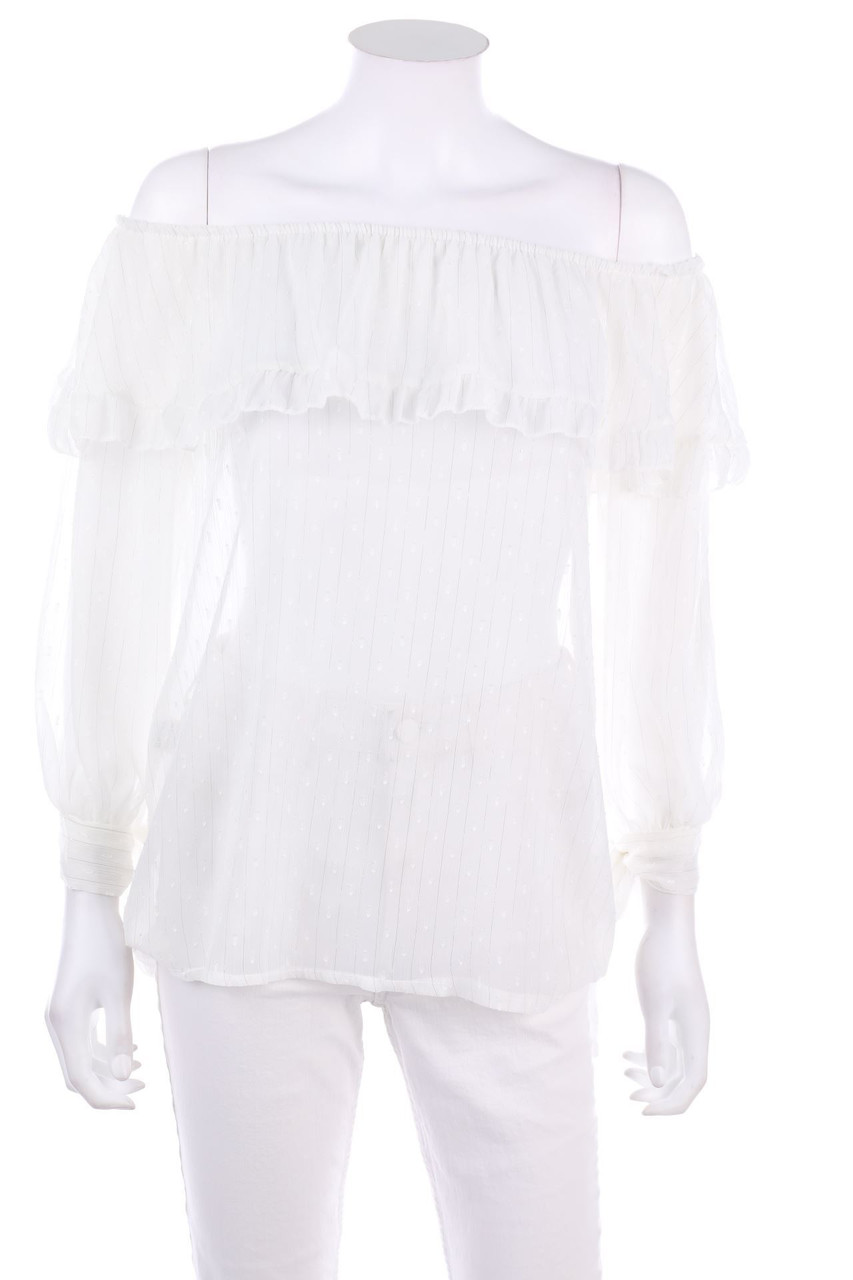 No Label - Ruffled Blouse with Glitter - S