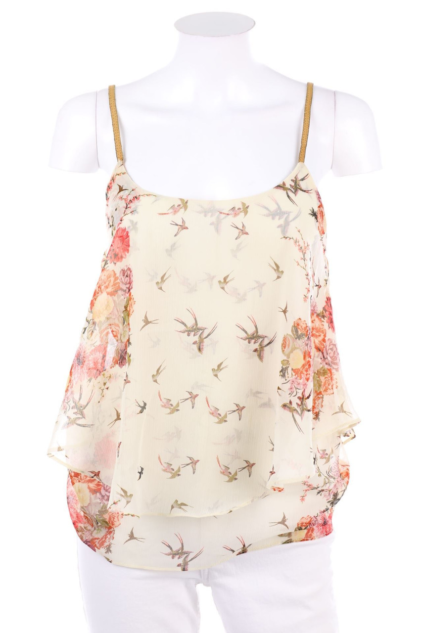 MORGAN - Top, Layer Look with Flower Print - D 36