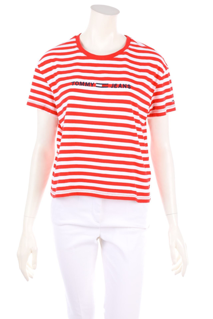 TOMMY JEANS Tommy Hilfiger - Oversize-T-Shirt mit Logo-Stickerei - XS