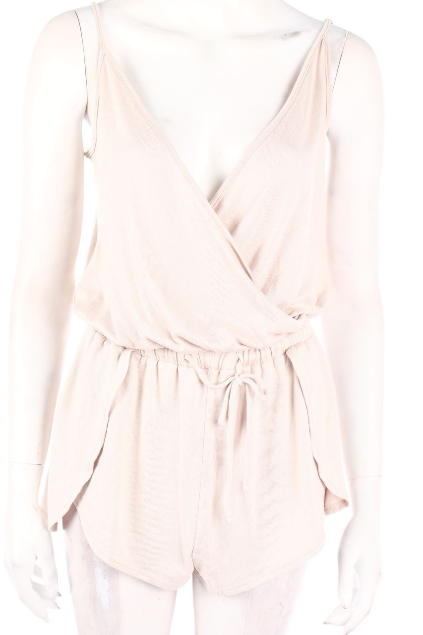 FOREVER 21 - Playsuit in Wickel-Optik mit tiefem Ausschnitt - L