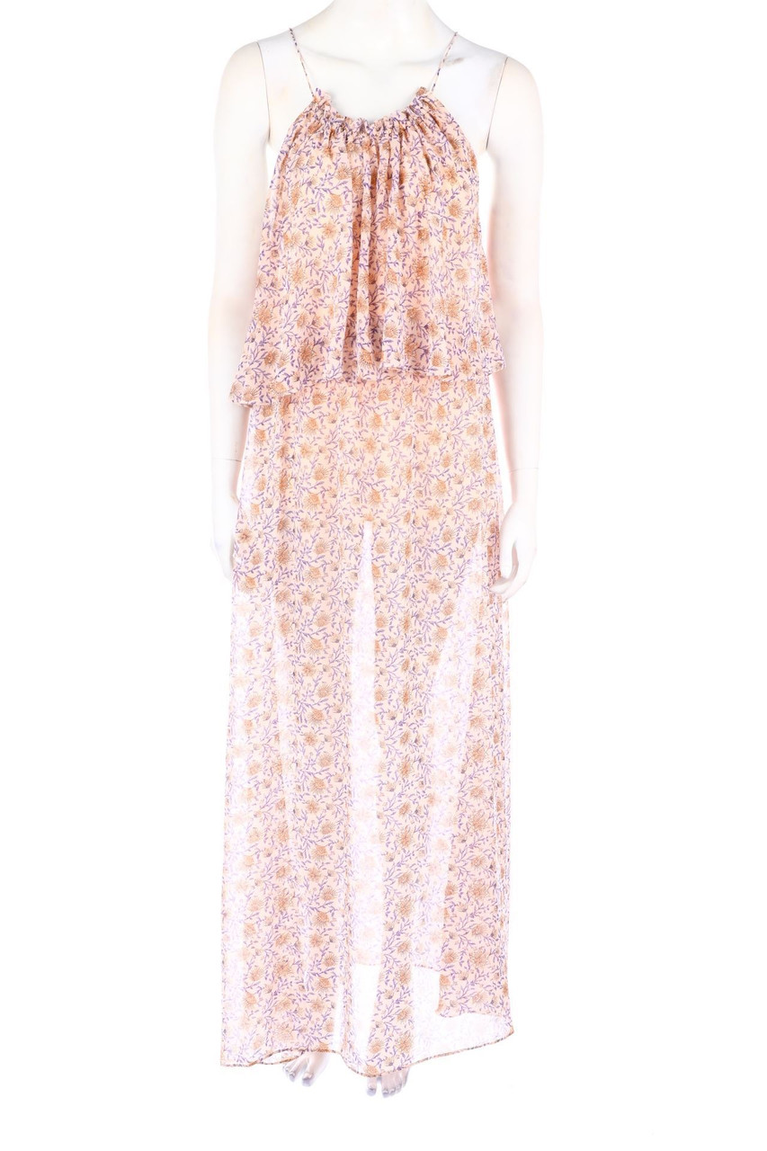 H&M - Chiffon-Maxi-Abendkleid mit Volants - XS