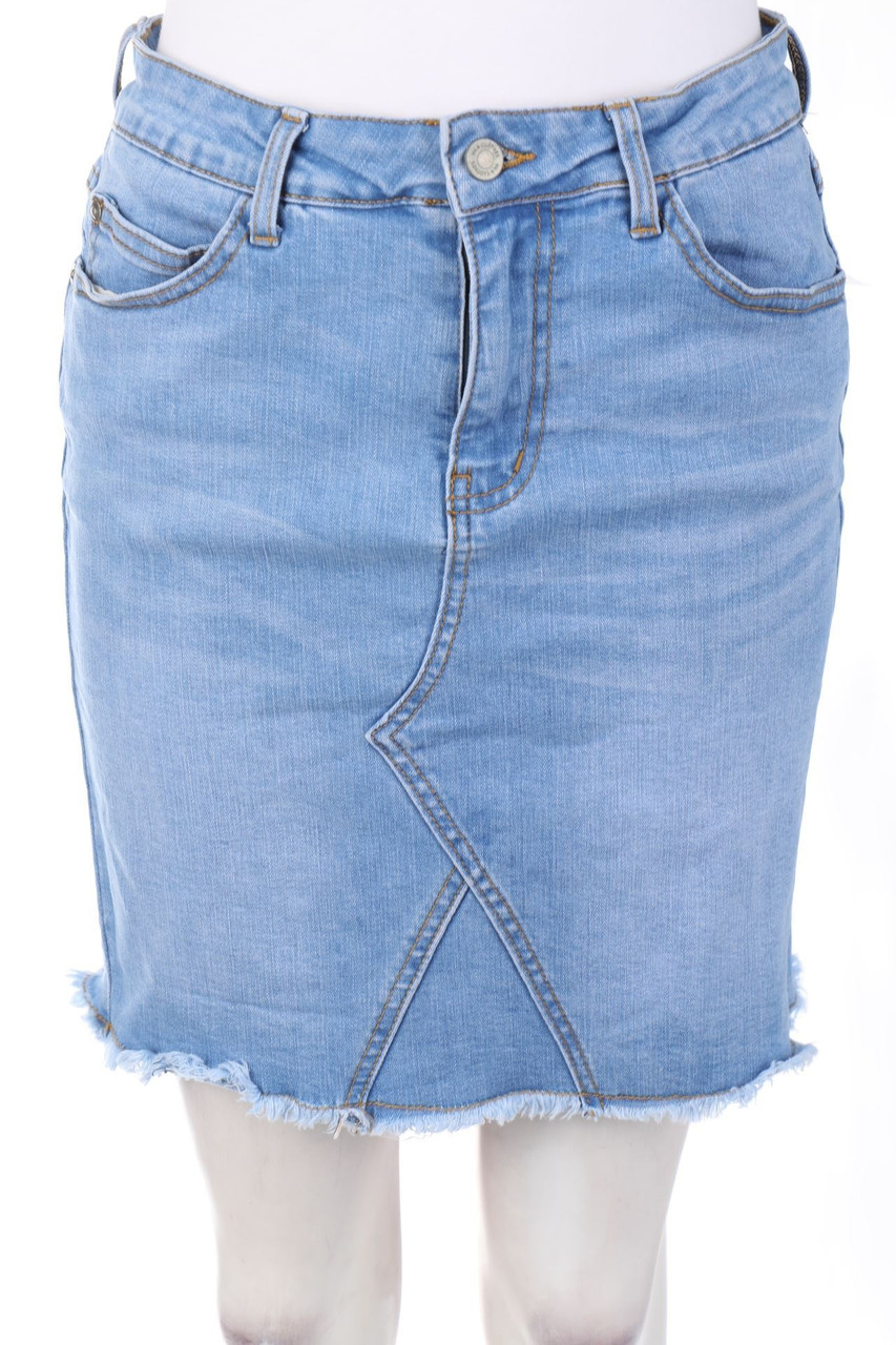 VILA - distressed Mini-Jeansrock - XS