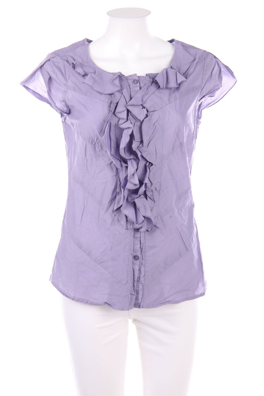 ESPRIT - Volant-Bluse aus Baumwolle - D 36