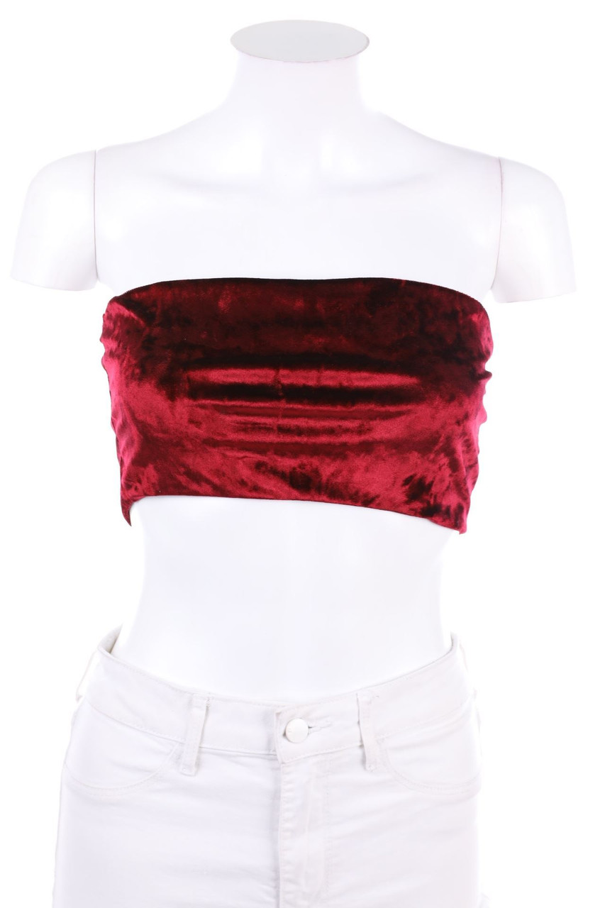CARLI BYBEL x MISSGUIDED - Bandeau-Top, Velvet - D 32