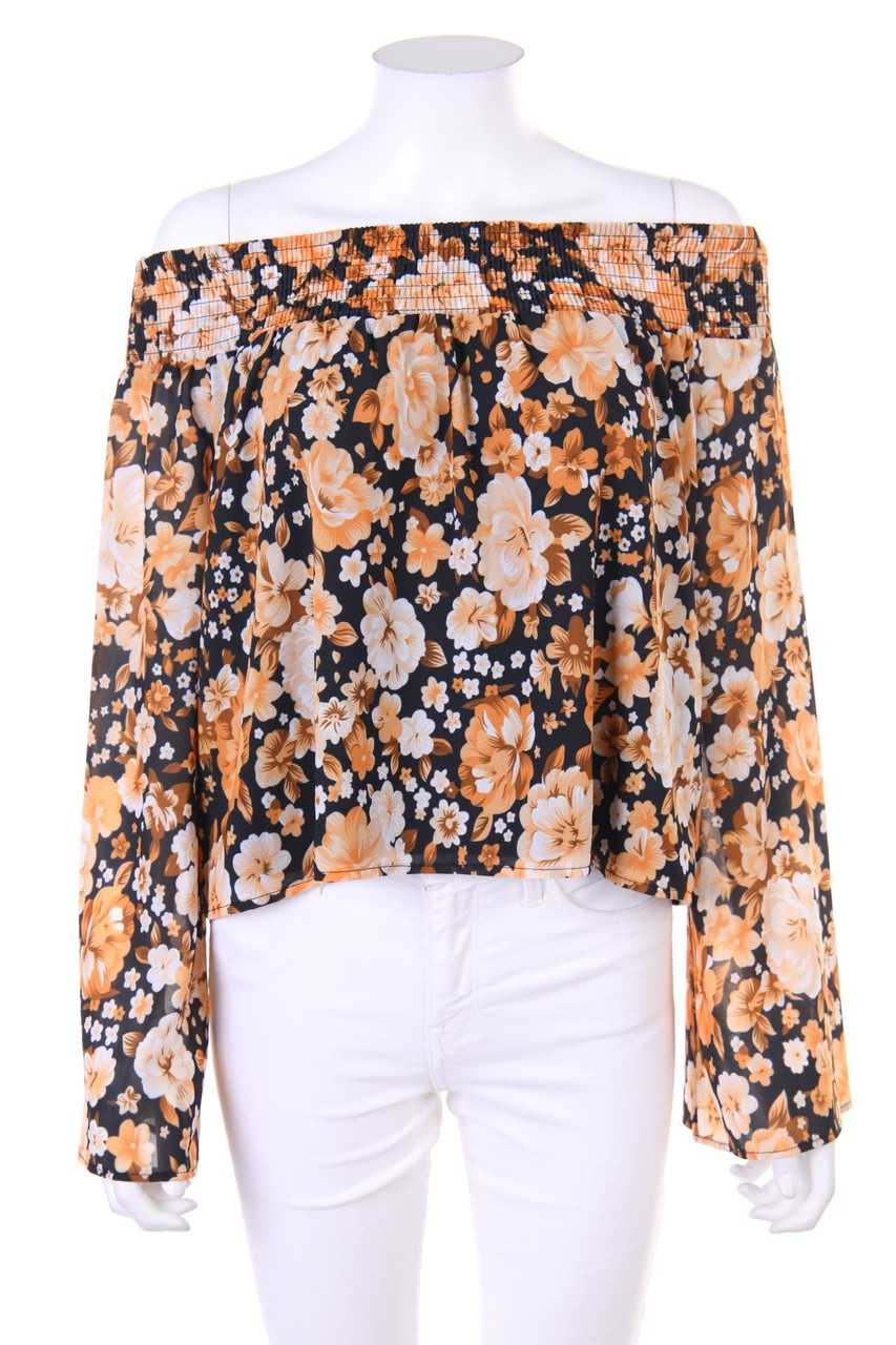 NA-KD - Off-the-shoulder blouse with Flower Print - D 32