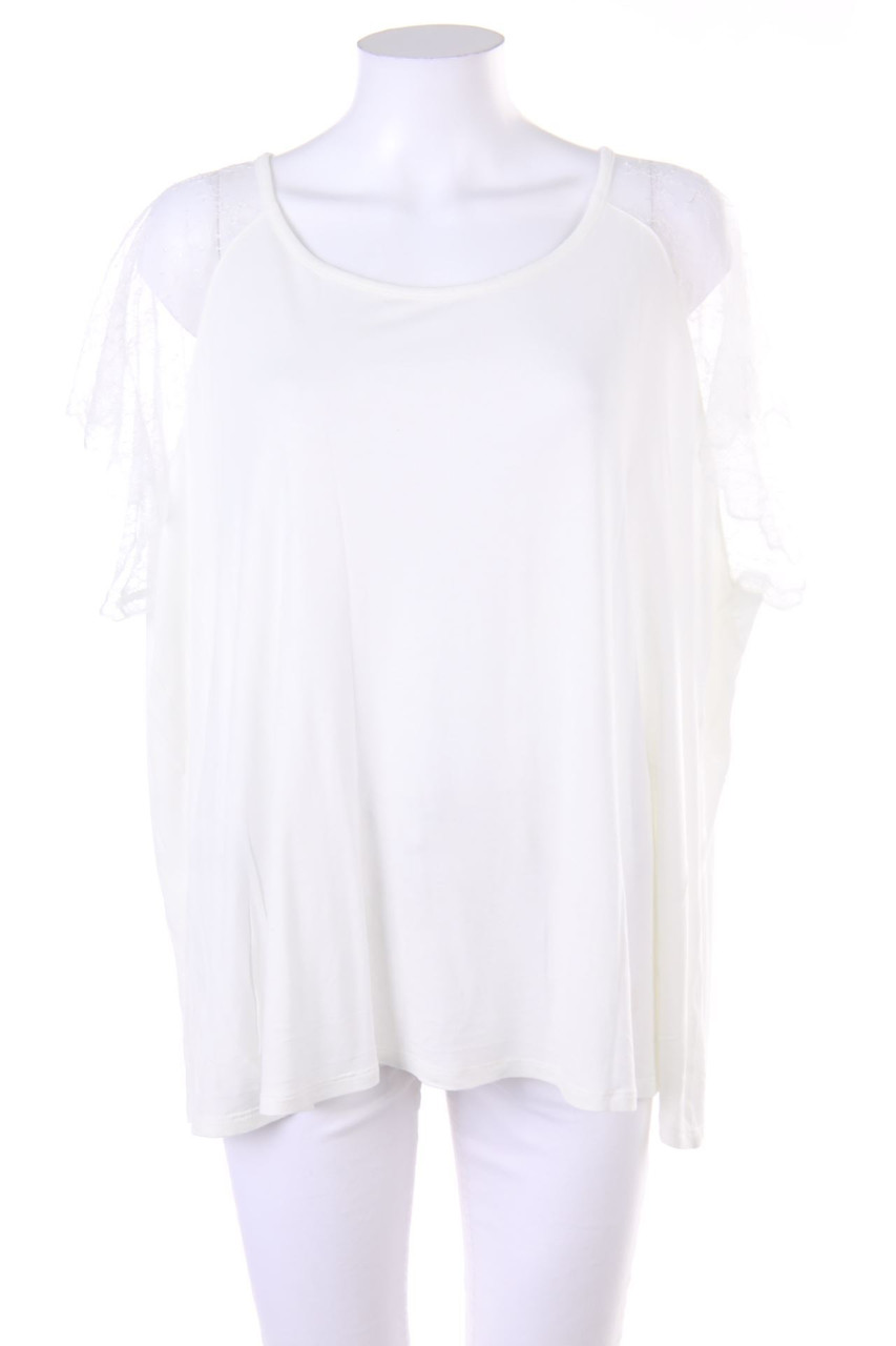 No Label - Shortsleeve Blouse with Lace - D 50