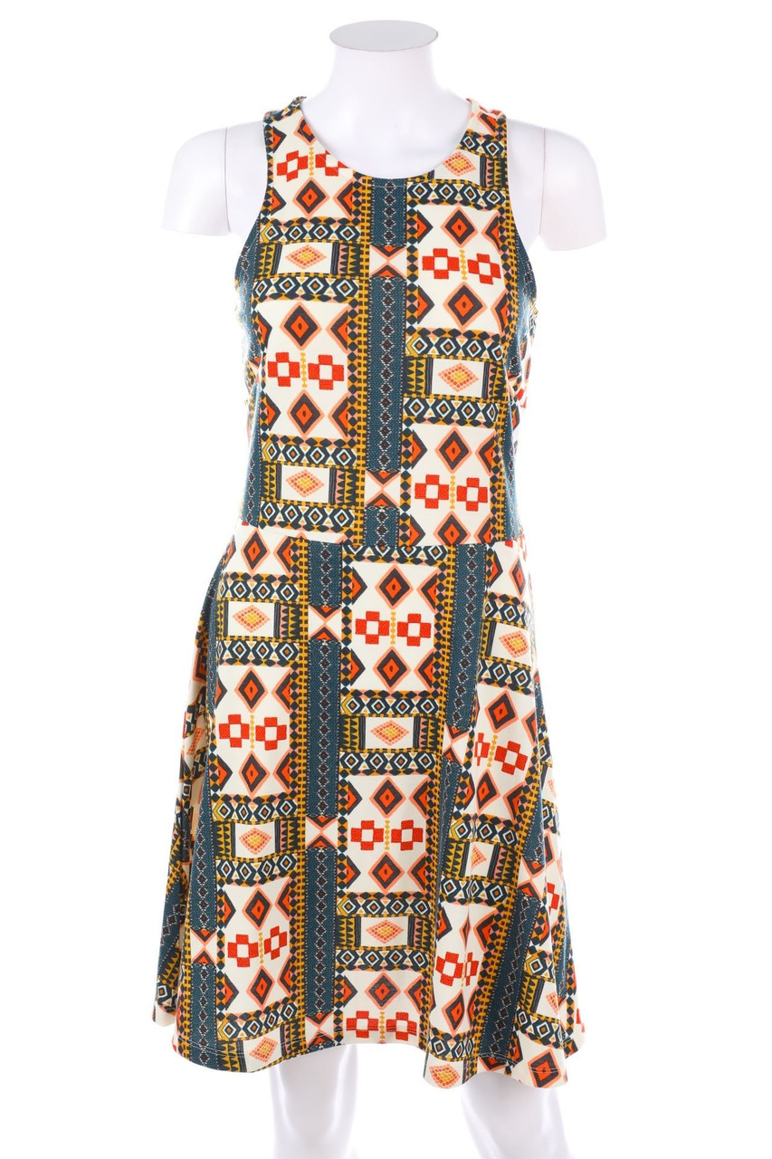 H&M - Skater-Kleid mit Ethno-Print - S