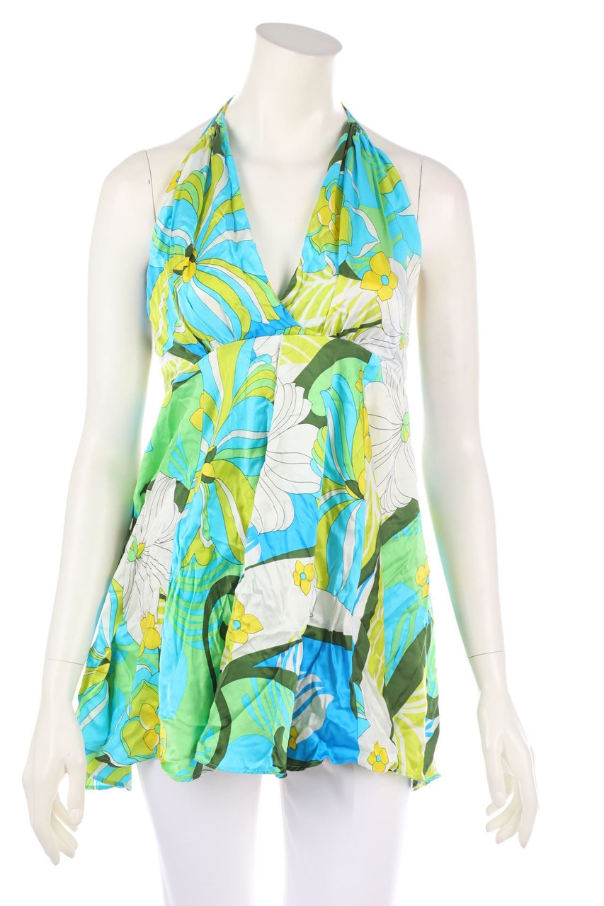 GUESS by Marciano - Neckholder Silk Blouse with Flower Print - D 36