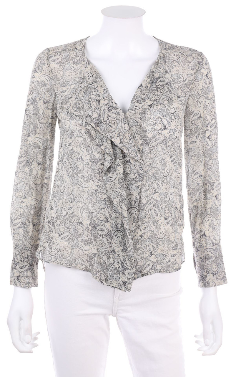 H&M - Seiden-Bluse mit Paisley-Print - D 34