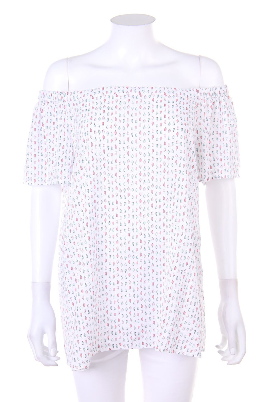 ESPRIT - Carmen-Bluse mit Print - D 40