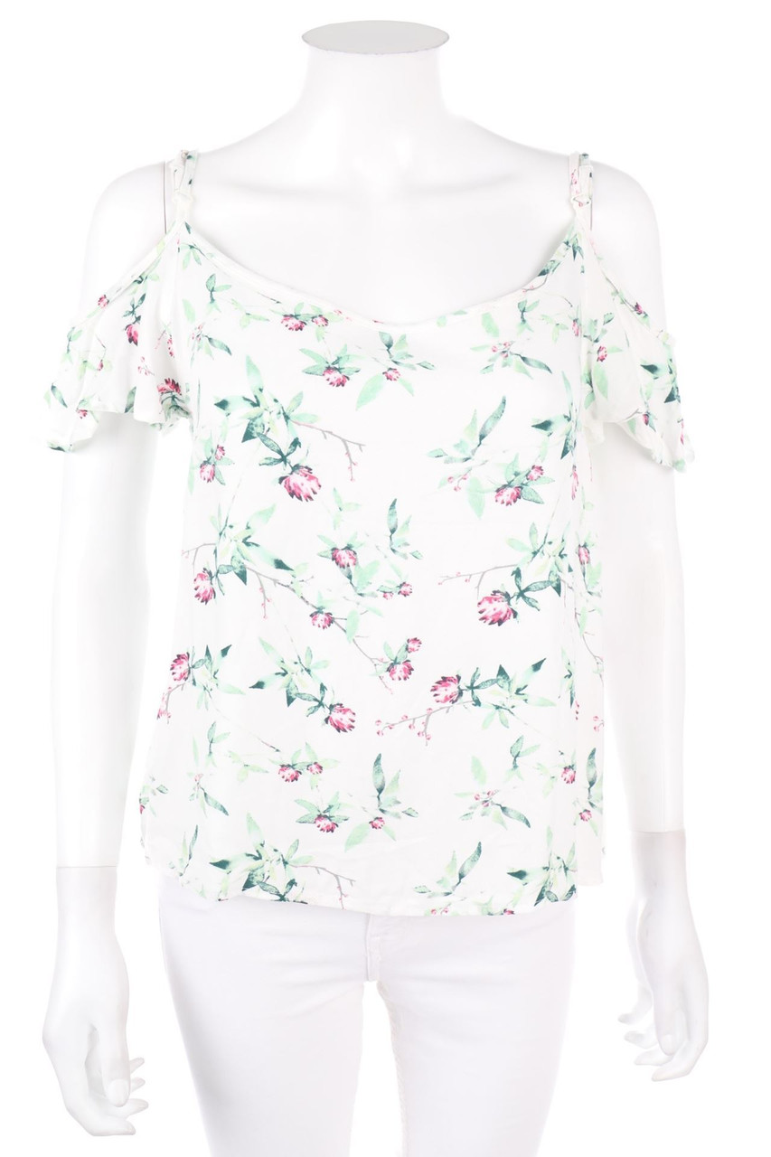 No Label - Top with Flower Print - M