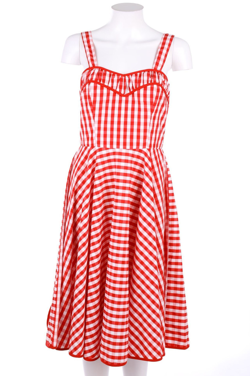 TIMELESS - 50s-Rockabella-Maxi Dress, Checked - D 36