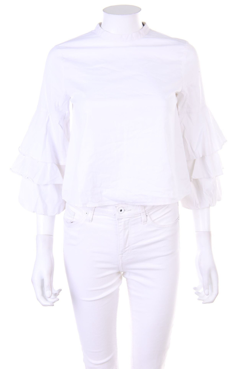 ZARA - Bluse mit Volants - XS