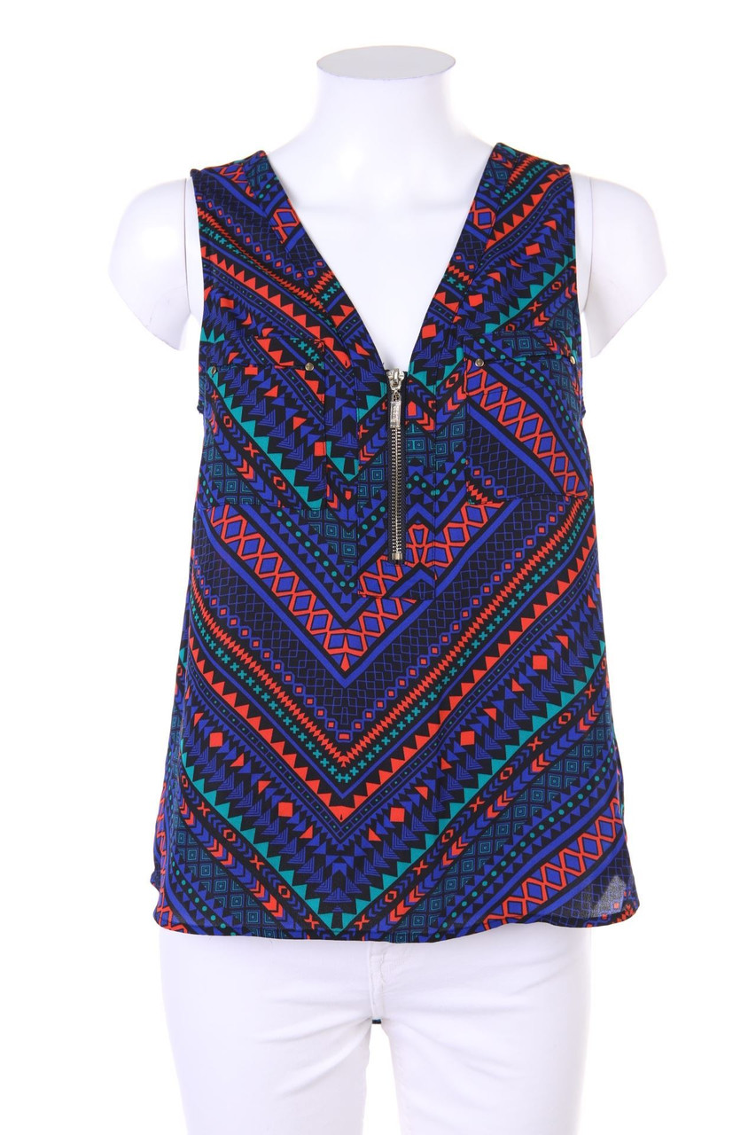 GUESS - Blouse Top with Ethno Print - XS