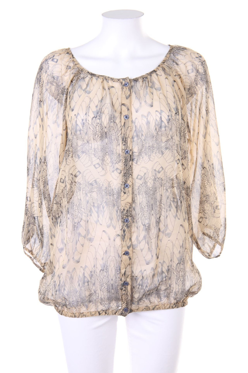 zebra - Print-Blouse with 3/4 Sleeve - M