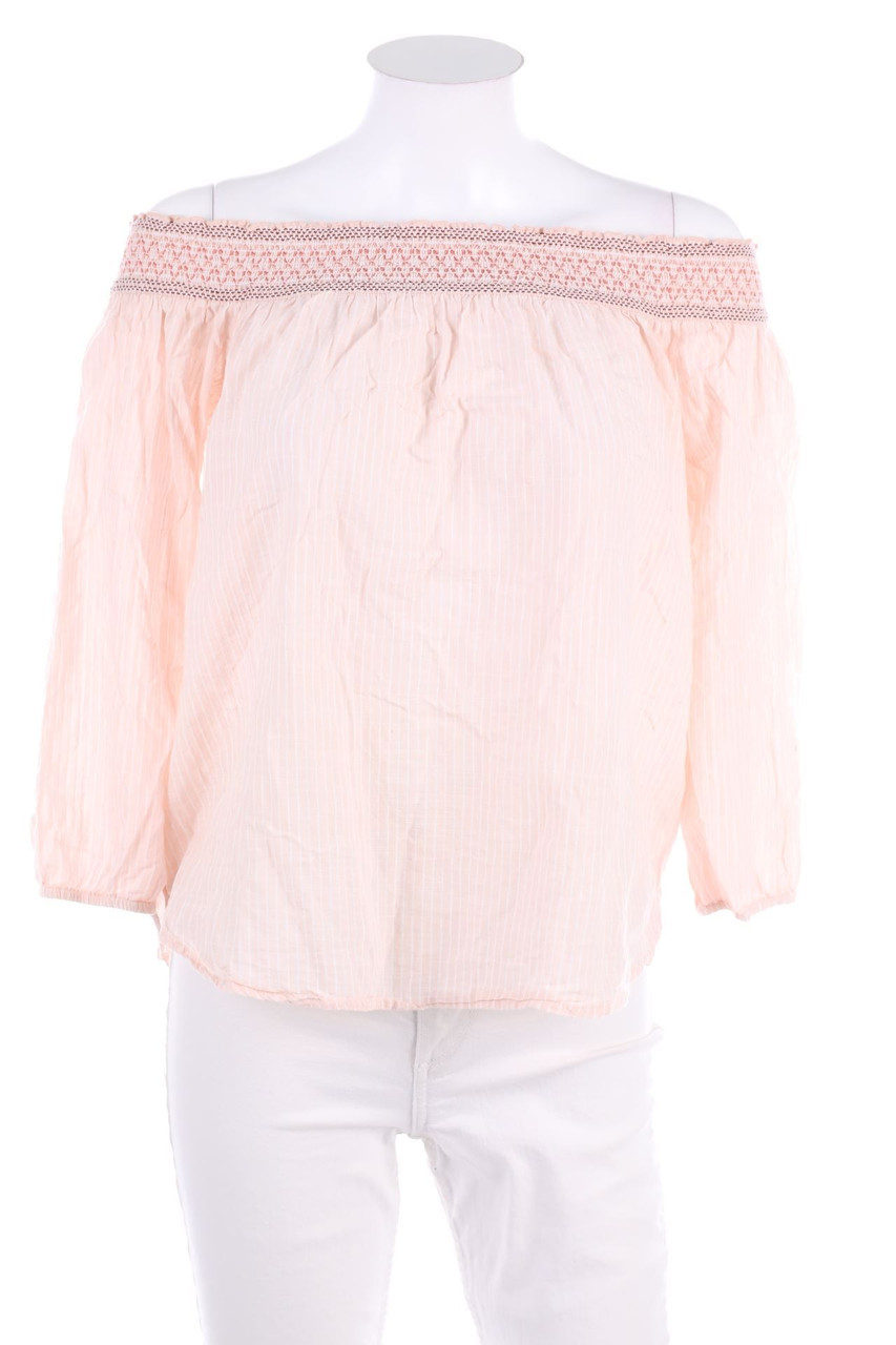 Abercrombie & Fitch - Off-the-shoulder blouse, Smok Detailing, Boho Style - L