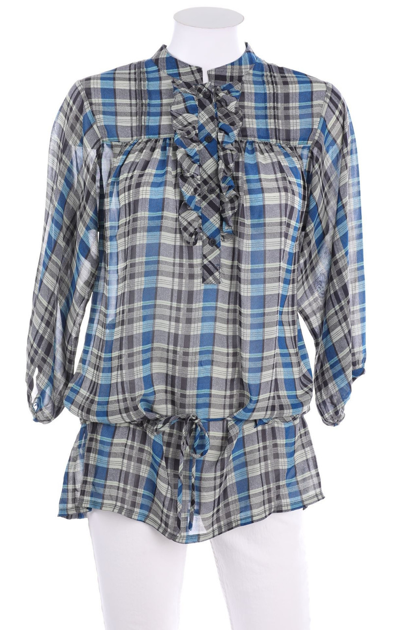 MEXX - Karo-Bluse mit Volants - D 38