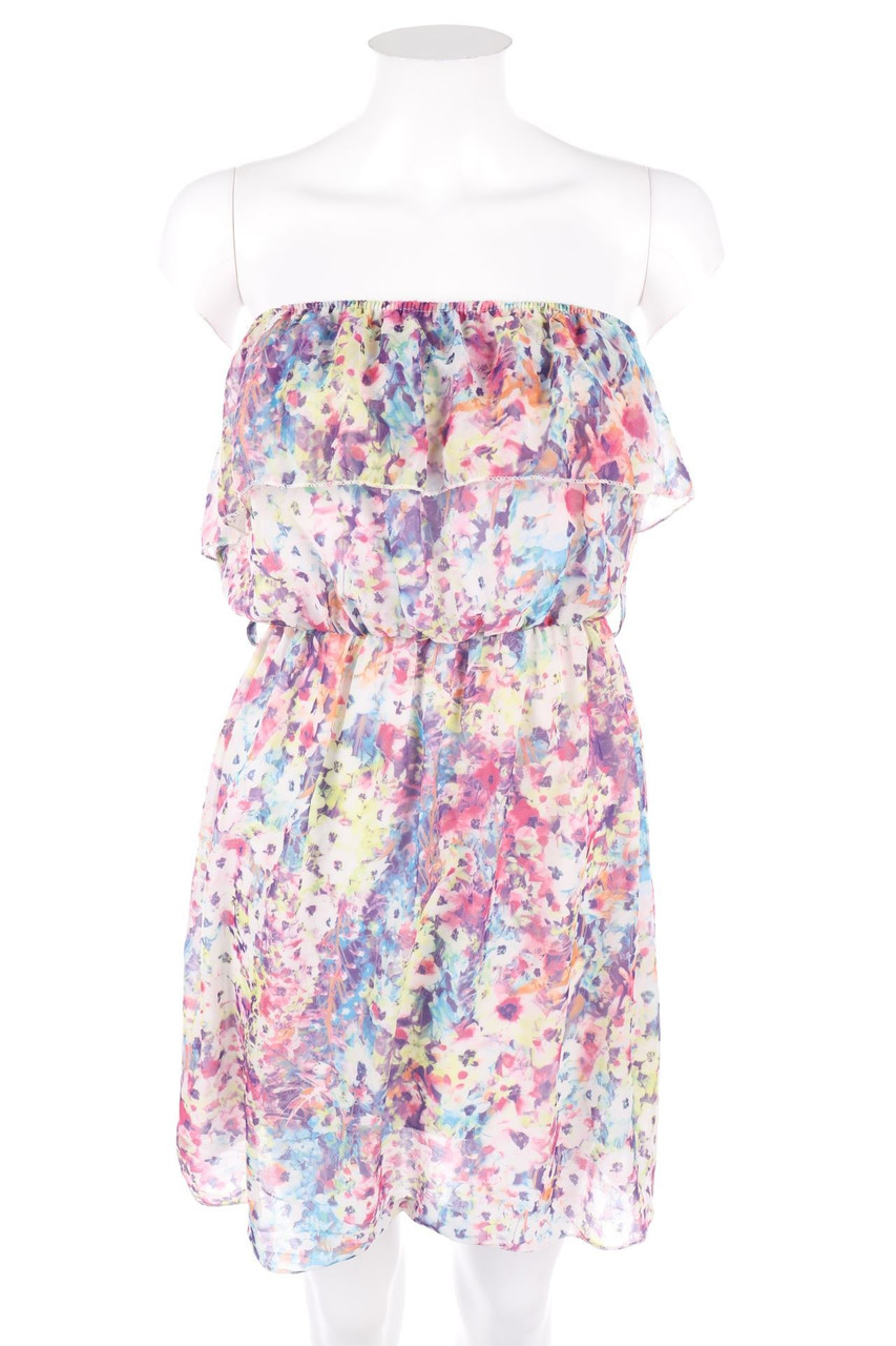 zebra - Dress with Flower Print - M