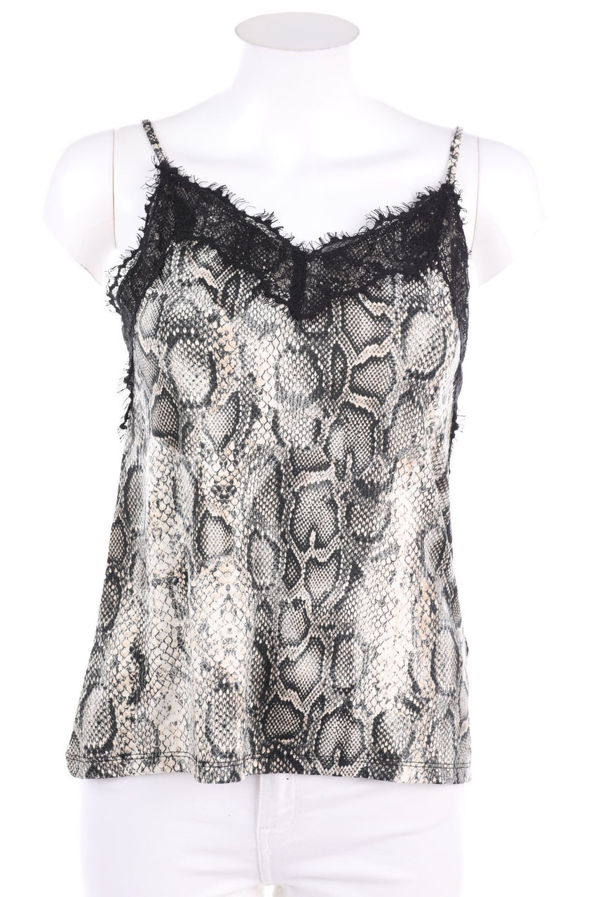 AMISU - Print-Top with Lace - XS