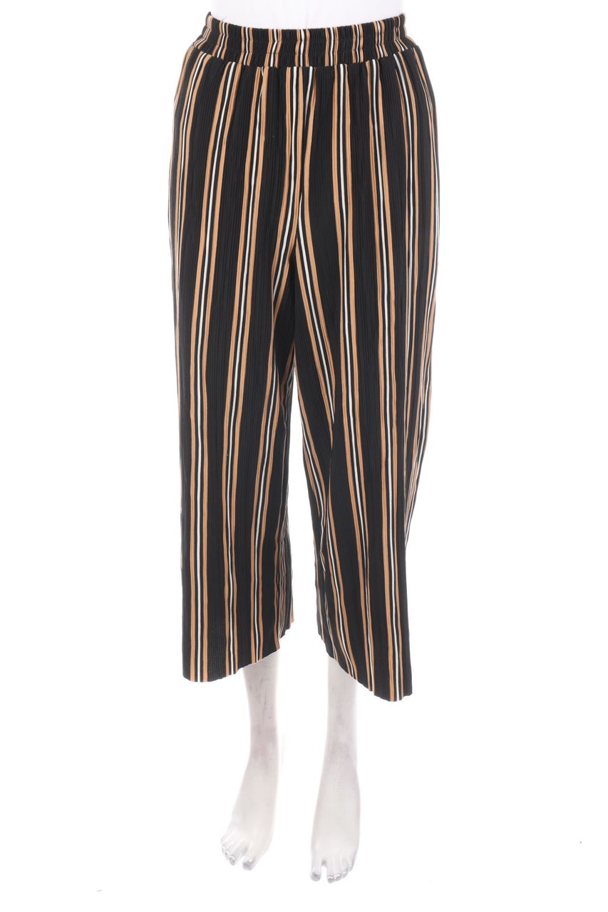 TOPSHOP PETITE - Plissé-Palazzo Pants with Stripes - D 32