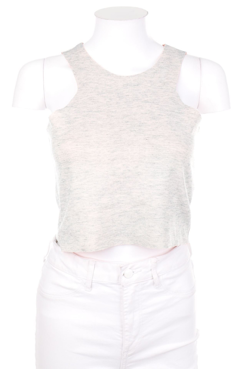 No Label - Crop-Top with Zipper - S