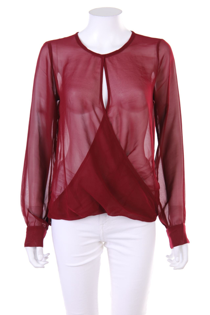 No Label - Blouse with Wrap-Effect - M