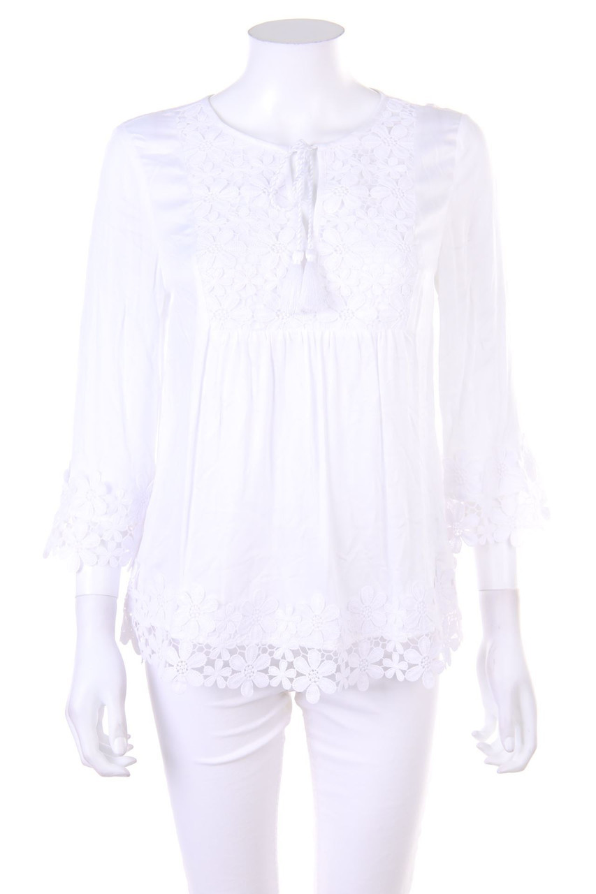 HALLHUBER - Tunic Blouse with Lace - D 34
