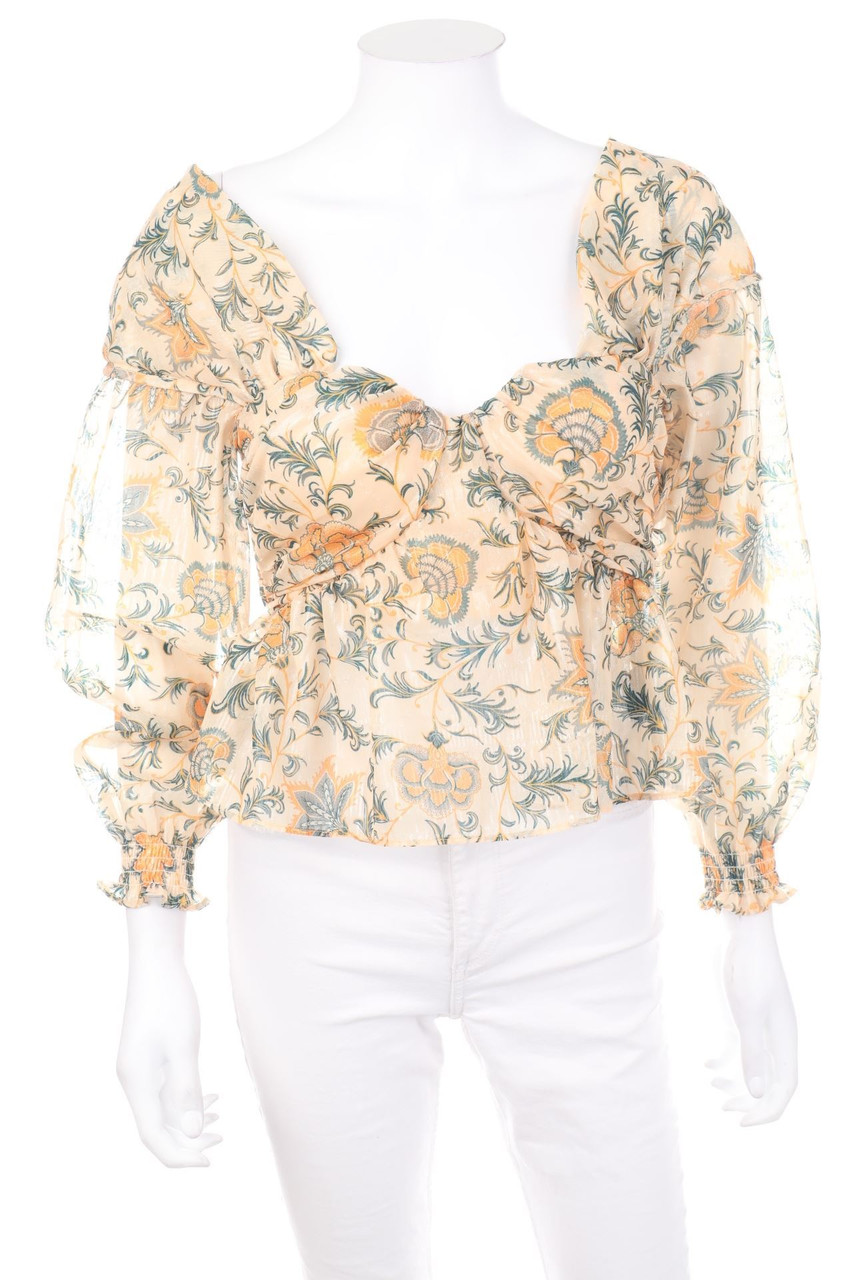House of Harlow 1960 - Chiffon-Blouse with Ruffles - S