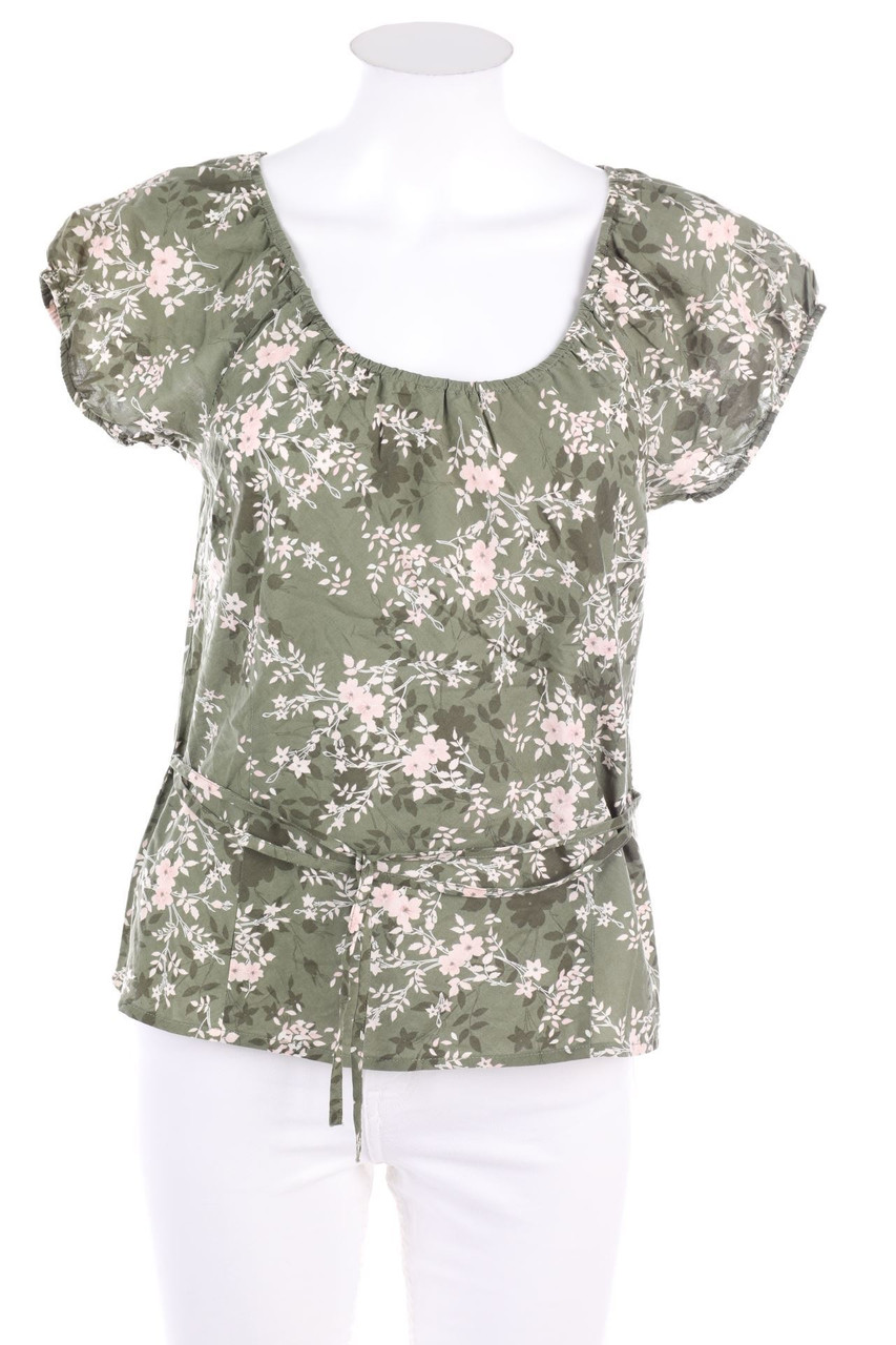 No Label - Shortsleeve Blouse with Flower Print - D 40