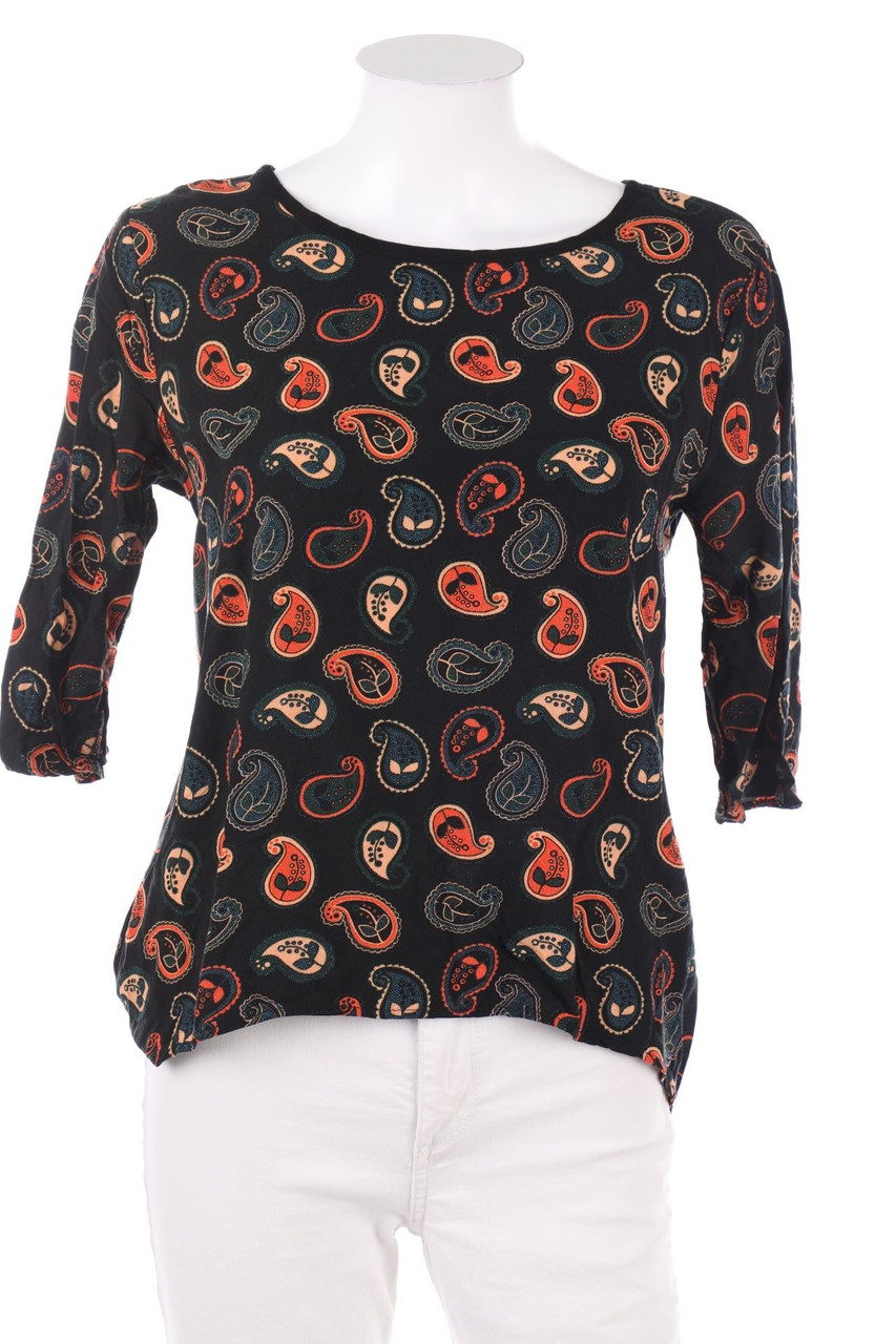No Label - Blouse with Paisley Print - M