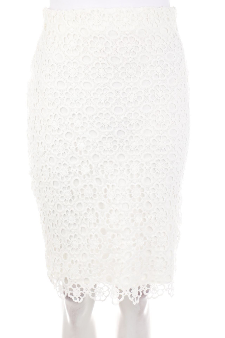 ANNA FIELD - Pencil Skirt, Eyelet Lace  - D 36