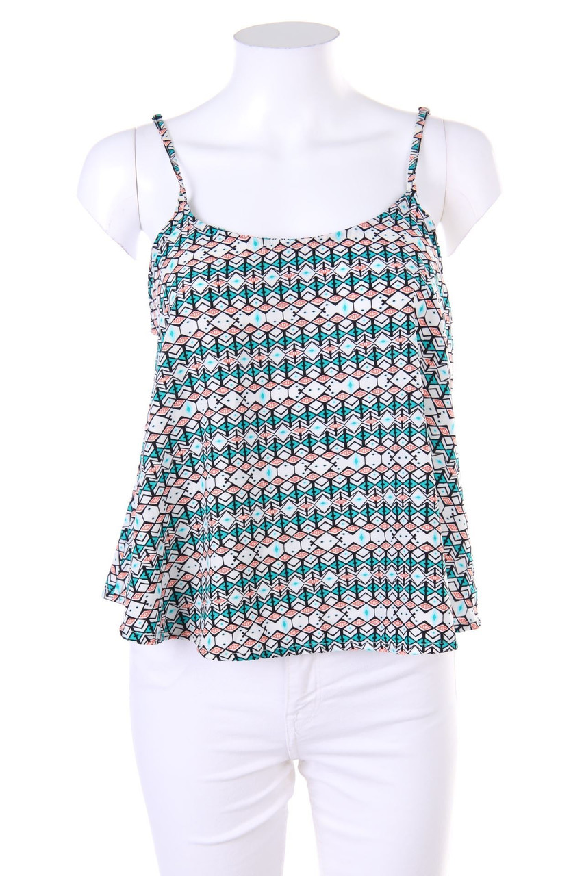 Mim - Blouse Top with Geo Print - D 38