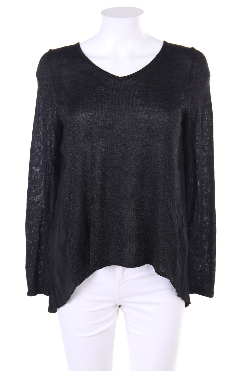 GRAIN DE MALICE - Glitzer-Plissee-Strick-Pullover - S