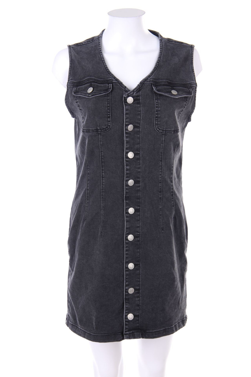 Chicorée - Denim Dress with Patch Pockets - L