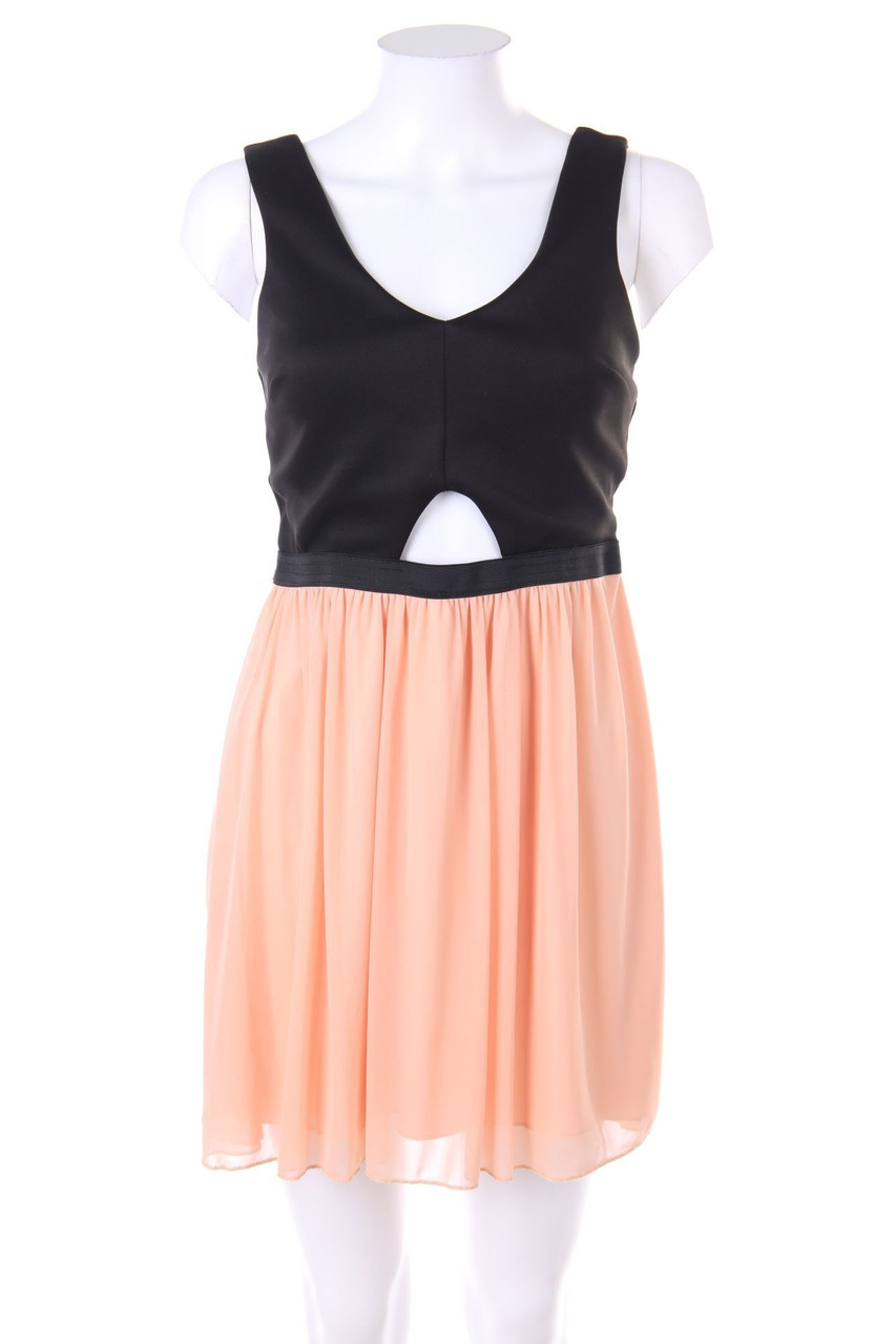 Ohne Label - Two Tone-Party-Kleid mit Cut-out - XS