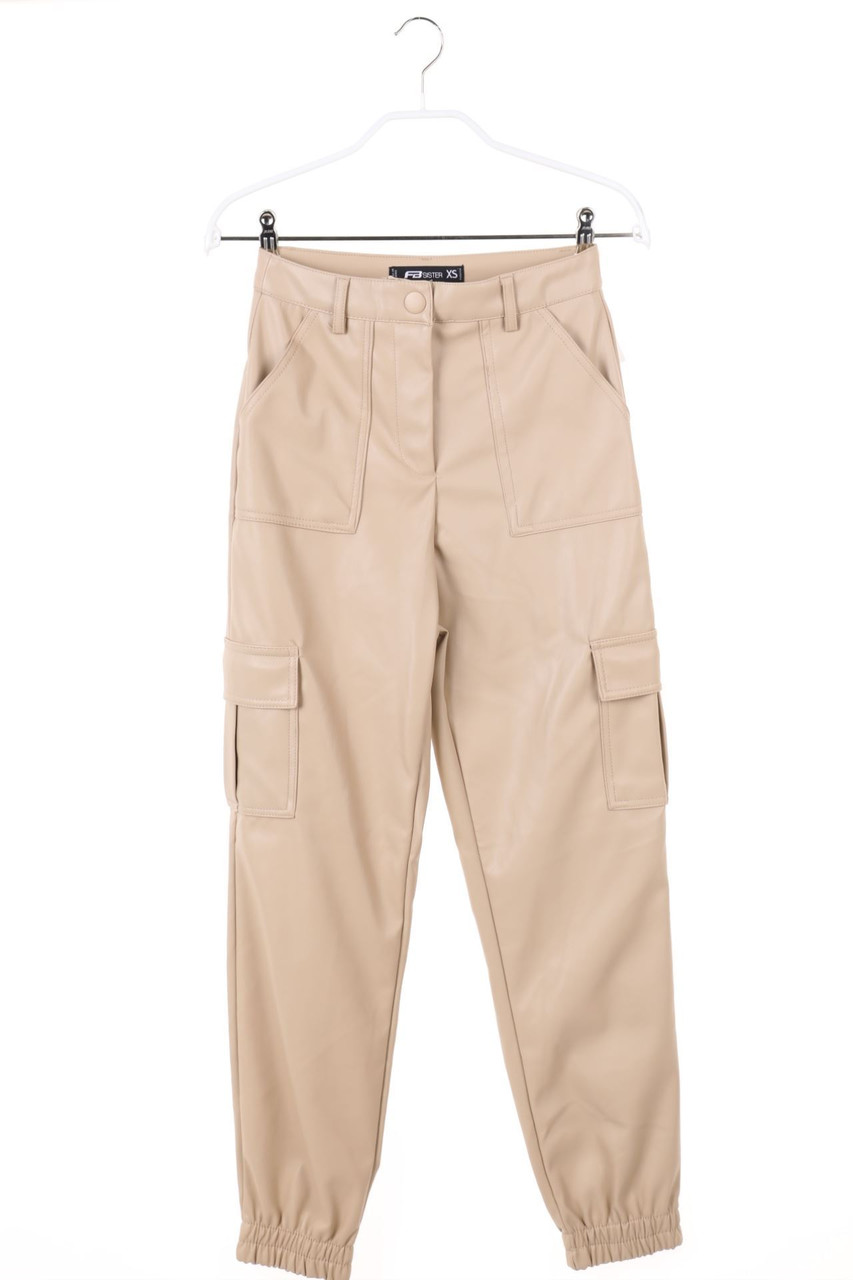 FB SISTER - Faux Leather-Cargo-Hose - XS
