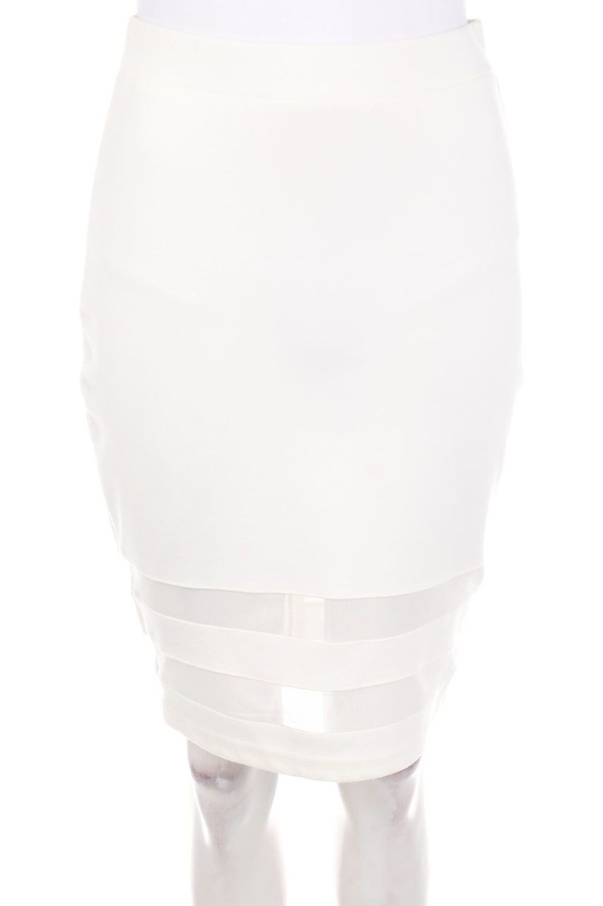 No Label - Skirt with Mesh Insert - D 34-36