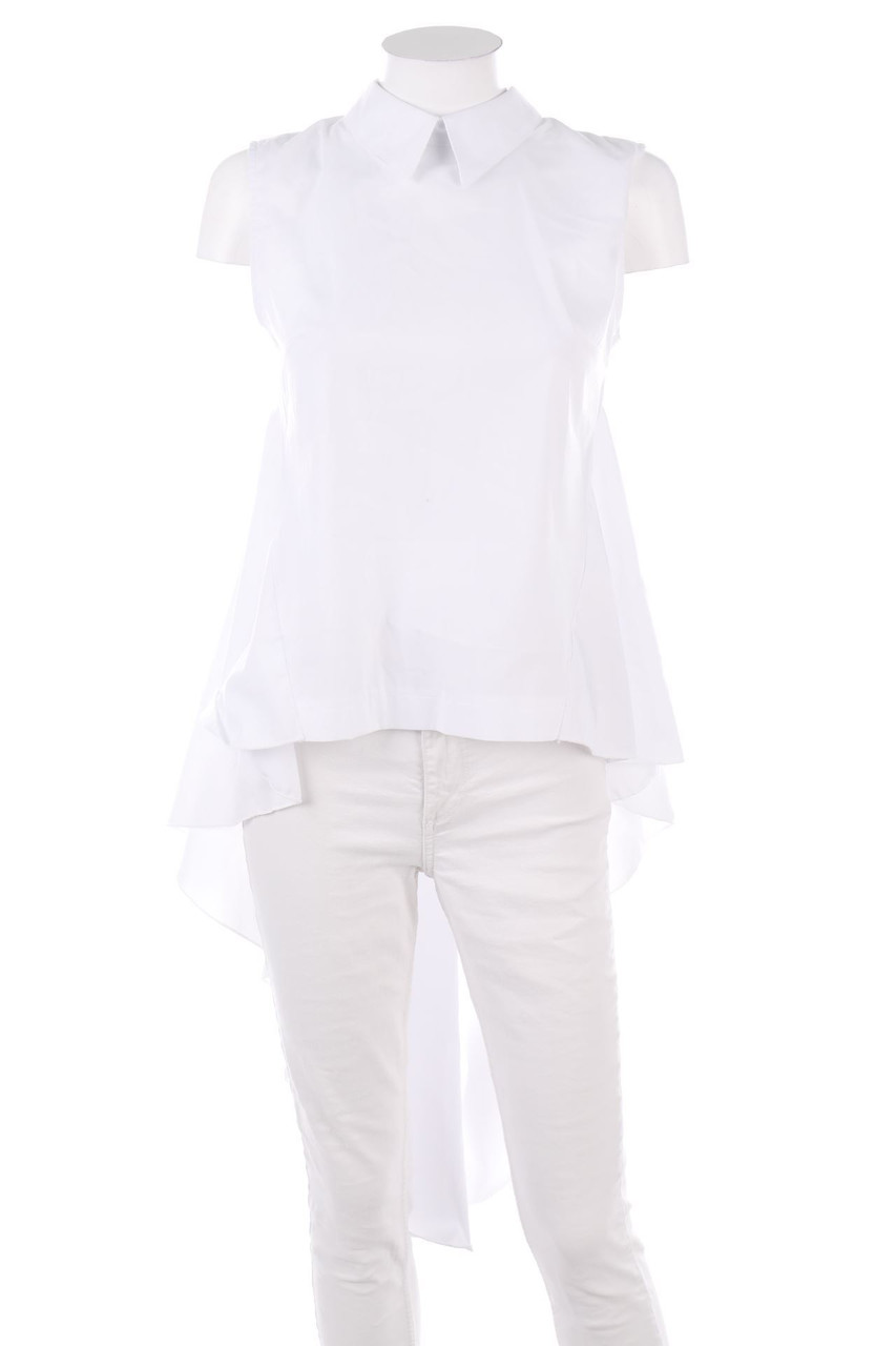 No Label - Vokuhila-Blouse Top with Collar - D 38