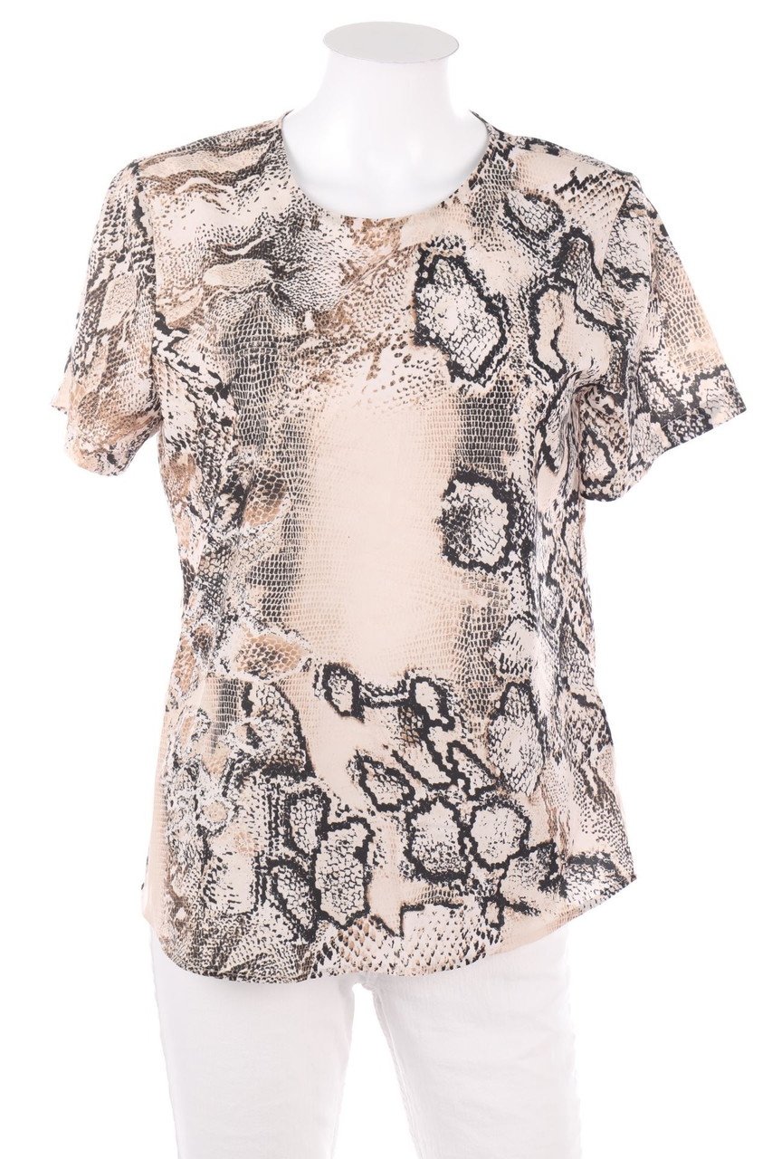 even&odd - Shortsleeve Blouse with Animal Print - D 38