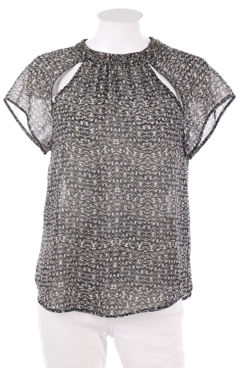 ONLY - Print-Bluse mit Pailletten - D 34