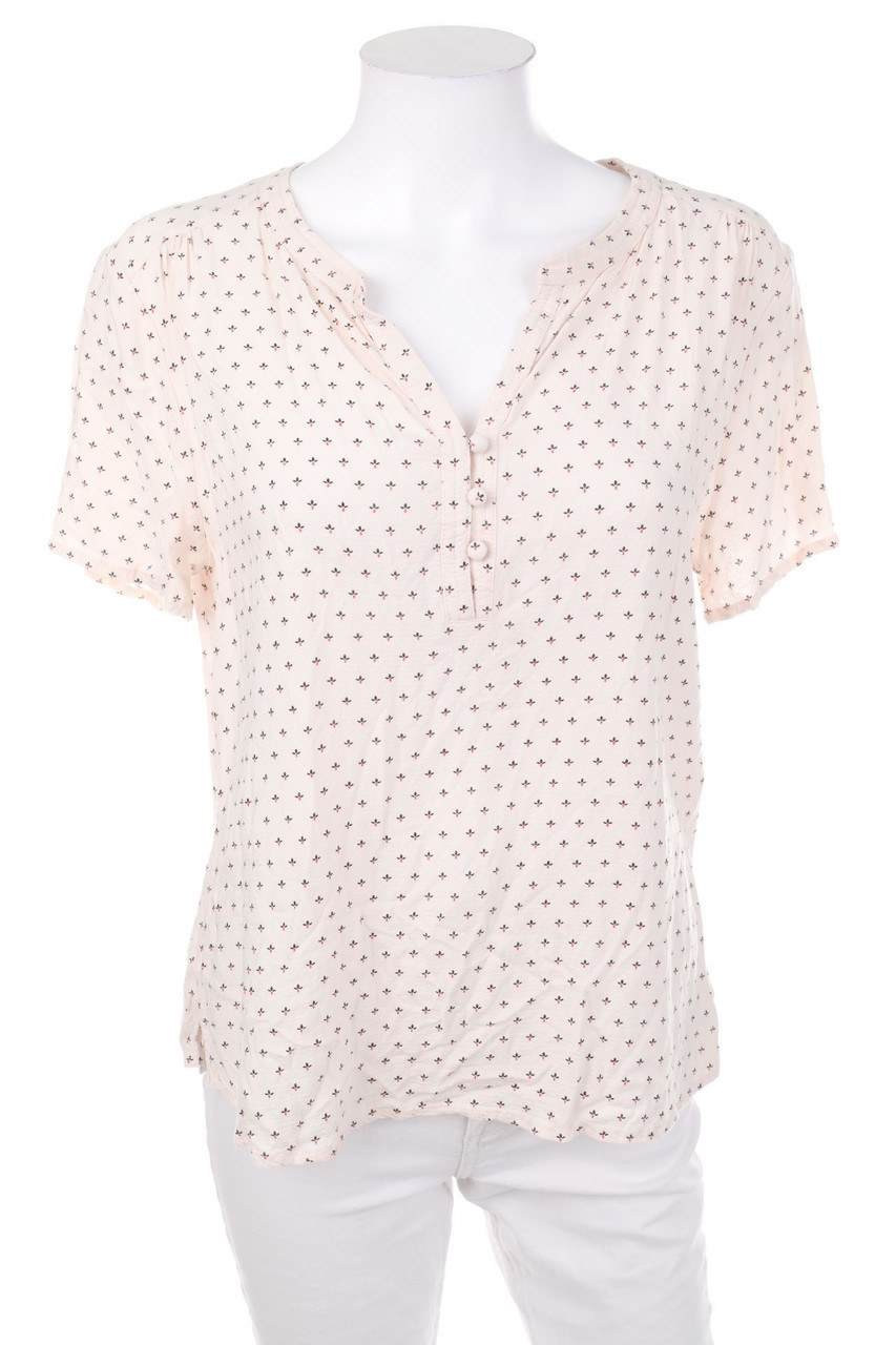 MANOR woman - Shortsleeve Blouse with Print - D 38