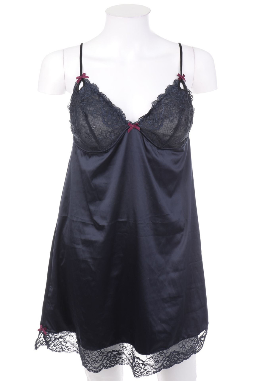 HEIDI KLUM - Satin Pajama-Top with Lace - M