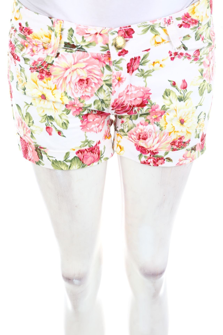 Rose Player - Jeans-Shorts mit Blumen-Print - D 40